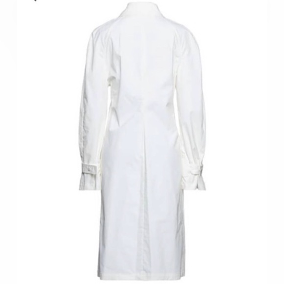 BOTTEGA VENETA MIDI SHIRT WOMEN'S LONG SLEEVE DRESS WHITE NEW - Picture 3 of 15